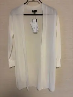 INDIVI 白カーディガン冷房対策
