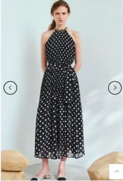 Estella K Agnes Pleated Long Dress