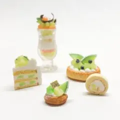 ミニチュアメロンスイーツセット　☆　ミニチュアスイーツ　ミニチュアフード