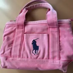 ラルフローレン キャンバストートバッグ ピンク