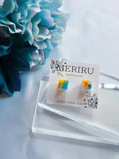 【匿名配送】本物のお花が入った ピアス　イヤリング
