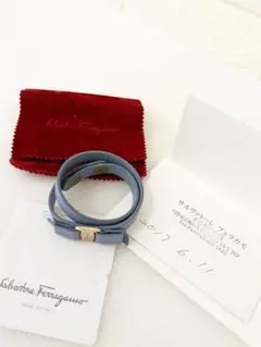 サルヴァトーレ フェラガモ リボン ブレストレット スカイブルー