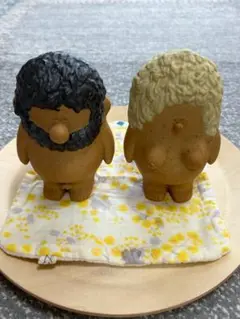 【値下げ】リサラーソン風　アダムとイヴセット　原始人　陶器　置物 m62367491564_1.jpg?1728174566