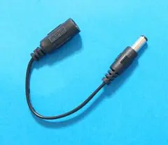 変換ケーブル メス外径5.5ＭＭ 内径2.1→オス 外径5.5ミリ 内径2.5M