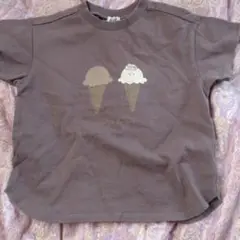 チャーリー・ブラウン アイスクリーム Tシャツ　ブラウン　アプレレクール