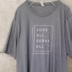 CANVAS 古着 LOVE ALL SERVE ALL 文字 プリント XL