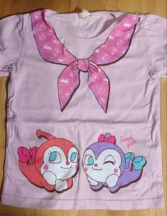 ドキンちゃん コキンちゃん セーラー襟風 Tシャツ ピンク 100cm