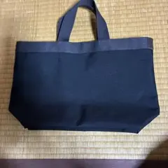 新品未使用　トートバッグブラック持ち手茶