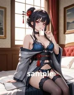 AIイラスト　美女 L版サイズ 1点物 B98
