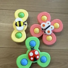 吸盤付き ハンドスピナー 3個セット 赤ちゃん モンテッソーリ 知育 玩具