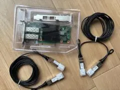 動作美品X520-DA2 10G SFP+ 新品3m AOCケーブル　セット