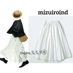 mizuiroind✨ウエストギャザーワイドフレアパンツ