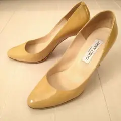 JIMMY CHOO【ジミーチュウ】定番 エナメル パンプス ベージュ22.5㎝