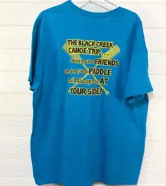 US古着 GILDAN カヌー CANOE TRIP Tシャツ ブルー