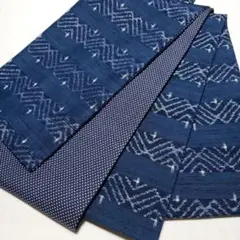 帯　こぎん刺し　全通柄　紺　白 帯 こぎん刺し 全通柄 紺 白 - メルカリ