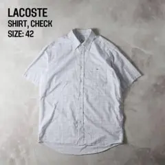 LACOSTE 00s ガンクラブチェックBDSH ホワイト 42