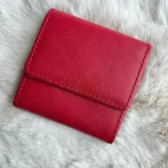 ✨新生活✨ ビジネスレザーファクトリー コインケース 本革 ミニ財布 赤