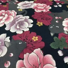 QUILT GATE〇百華繚蘭〇黒猫と牡丹〇旧 大柄〇