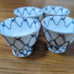 有田焼 網目模様 お湯飲み 4個セット