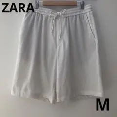 ZARA ザラ　メンズ　ハーフパンツ　M 白　メッシュ