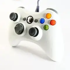 新品 Xbox 360型白 USB有線コントローラー Windows Steam