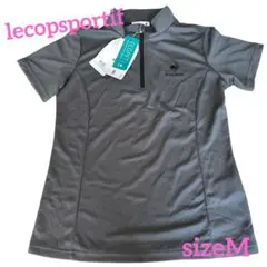 新品　le coq sportif ハーフジップシャツ グレー　レディース　M