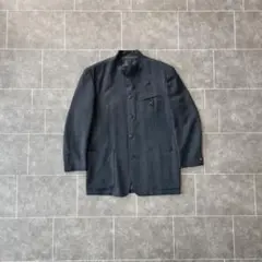 90-00's m.valentino バンドカラージャケット ダークチャコール
