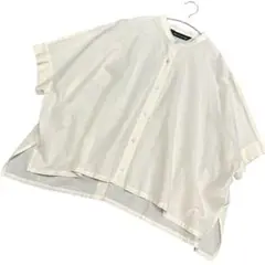 美品 ミズイロインド スタンドカラーワイドシャツ