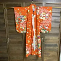 【本日限定】オレンジ系　祝い着　七五三