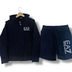希少 エンポリオアルマーニ EA7 セットアップ パーカー ハーフパンツ M 黒