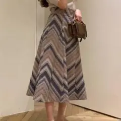 スナイデル ストライプジャガードスカート