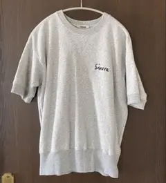 SINME シンメ ロゴ 刺繍 半袖 スウェット グレー