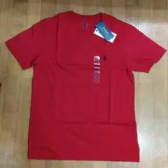 ポロラルフローレン VネックTシャツ ボーイズ サイズ Mポニーロゴ刺繍　赤色