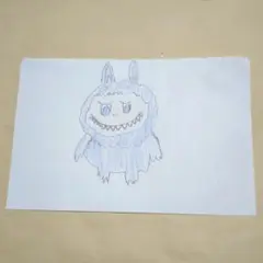 ラブブ　青　子供が描いた絵☆