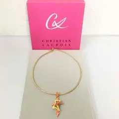クリスチャン・ラクロワ カラーストーン クロスモチーフ チョーカー