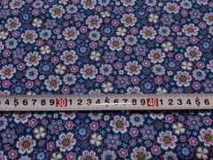 ●レトロ●きれいな花柄●ネイビーパープル系●４５ｃｍ●延長可●