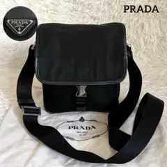 良品✨プラダ ショルダーバッグ サコッシュ 三角プレート ナイロン サフィアーノ