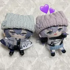 【キラパープル】 にじぱぺっと ネコ耳 ニット帽 ぬい服 ぬい帽子