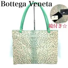 鏡付き☆ ボッテガヴェネタ グリーン トートバッグ レオパード