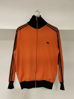 adidas オレンジ トラックジャケット デサント製