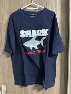 CPCM シーピーシーエム ネイビーTシャツ 刺繍 サメ 古着 半袖