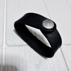 APE エイプ 初期 猿顔 型押 レザーブレスレット　ブラック　レザー