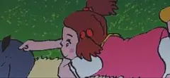 アニメーションイラスト 女の子と動物ポストカード