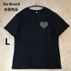 (未使用品) ハート型グラフィック オーバーサイズTシャツ L ブラック