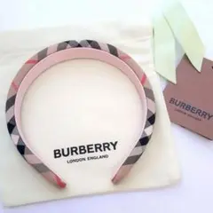 未使用級＊バーバリー Burberry カチューシャ ノバチェック箱付
