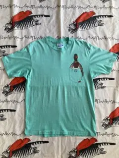 vintage USA製ダック 鴨 Tシャツ 緑 アニマル ヴィンテージ 古着