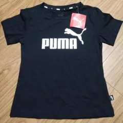 PUMA　プーマ　プリントロゴ半袖Tシャツ　ブラック　130cm　新品タグ付き