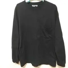 美品！UNIQLO U ブラック 長袖カットソー XL