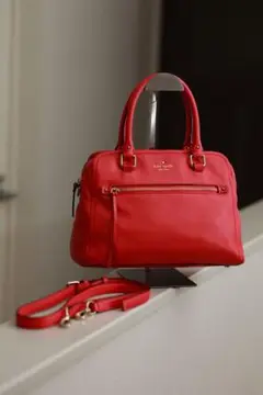 ケイトスペード バッグ 赤 2WAY ハンド ショルダー 美品