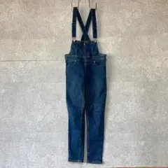 【GRL】グレイル（M）デニムサロペット＊ストレッチ＊オーバーオール＊ファスナー